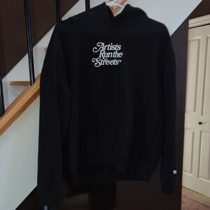 Black Hoodie with White Text by